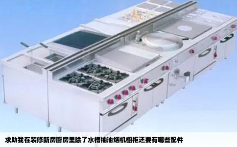求助我在装修新房厨房里除了水槽抽油烟机橱柜还要有哪些配件